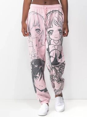 NGOrder Manga Anime Pink Jogger Sweatpants Size 12
